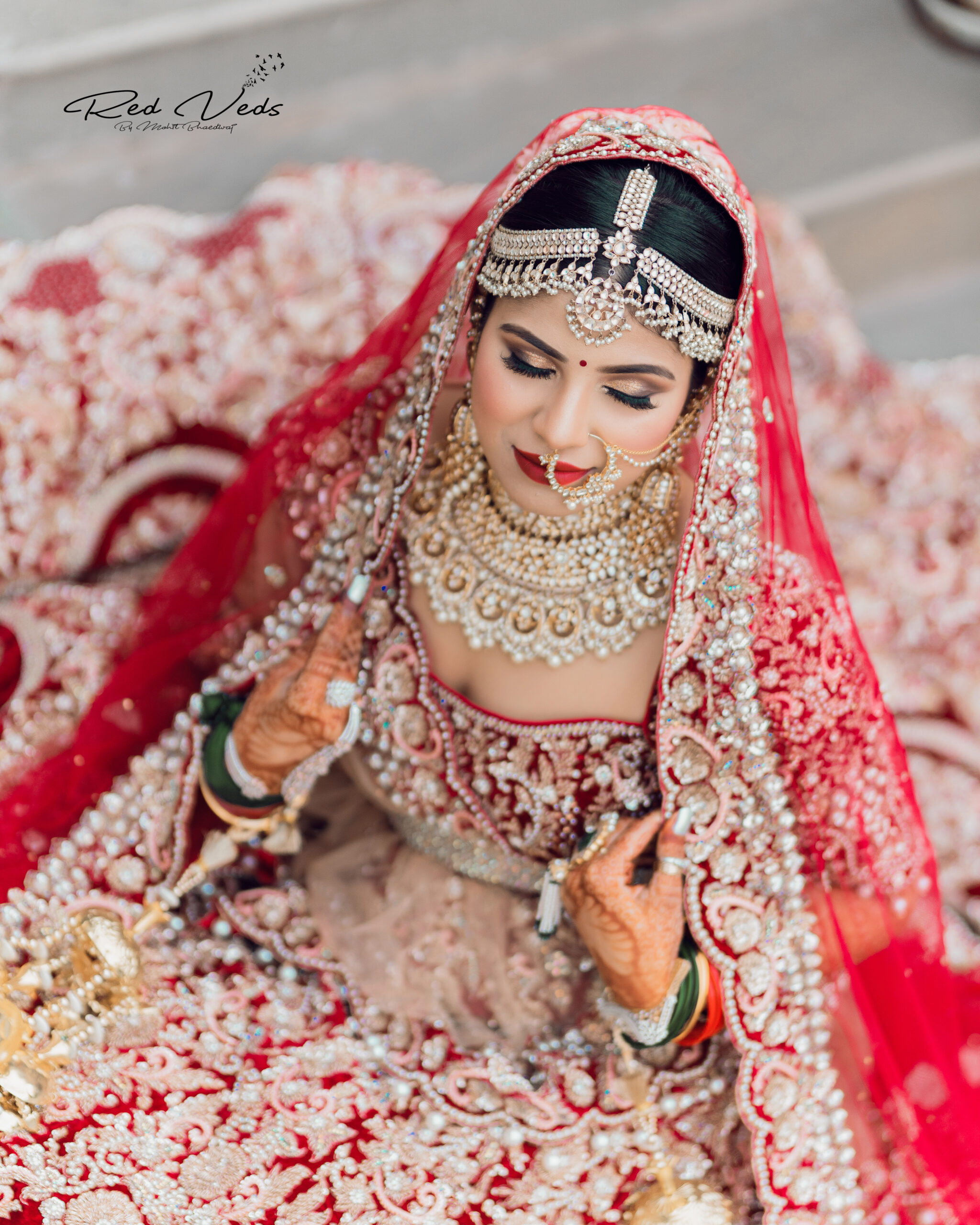 Beautiful Indian bride in traditional wedding dress and posing, Stock  Photo, Picture And Royalty Free Image. Pic. PNT-PIRF-20121217-JH2272 |  agefotostock