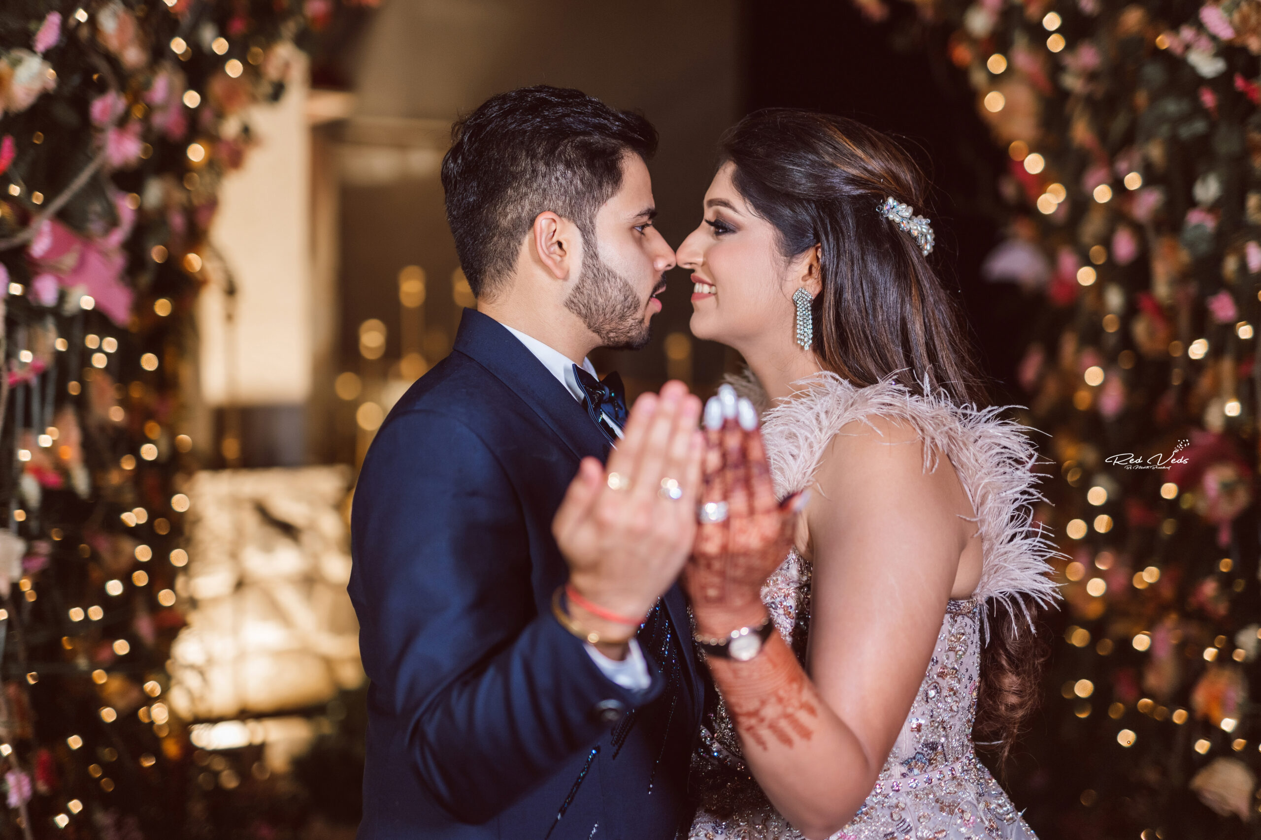 Free Photos - A Newlywed Couple Standing Close Together And Smiling,  Capturing Their Special Moment On Their Wedding Day. The Man And Woman, Who  Are The Bride And Groom, Are Surrounded By