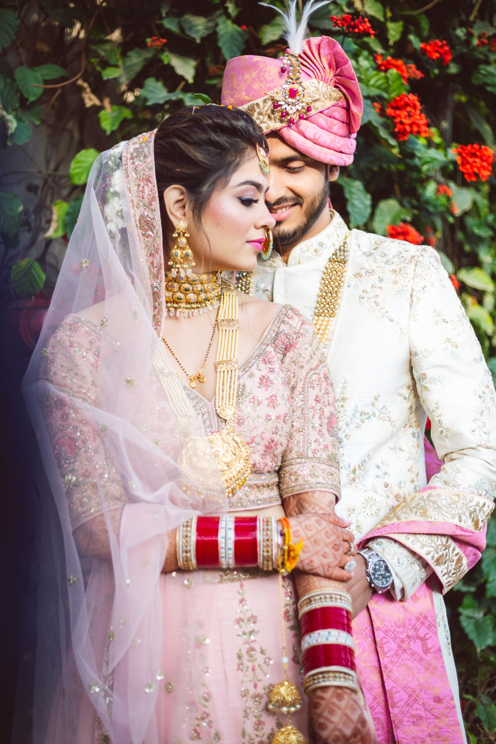 Candid Couple Shot - Bride in a Red Sequinned Lehenga and … | Indian  wedding photography poses, Indian wedding photography couples, Wedding couple  poses photography